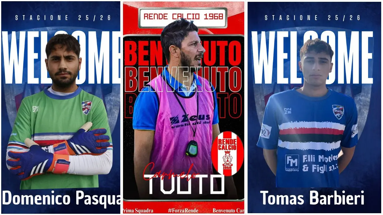 Promozione A, Carmelo Tuoto è il nuovo tecnico del Rende. Pasqua e Barbieri per risollevare l'Amantea
