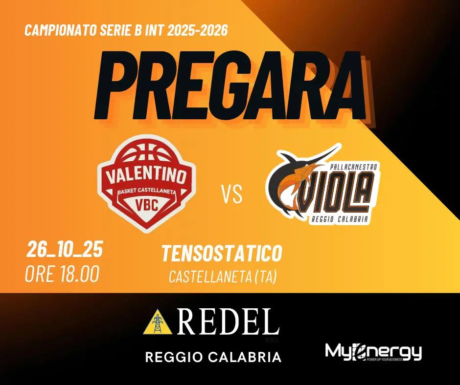 Basket,\u00A0la Redel Reggio Calabria sfida la Valentino Castellaneta per la quinta giornata: obiettivo continuità prima della sosta\n