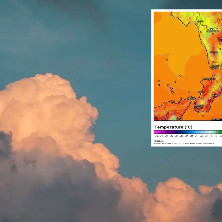 In Calabria la fine di ottobre si veste da agosto: domenica a 29 gradi ma domani arriva il crollo termico\n