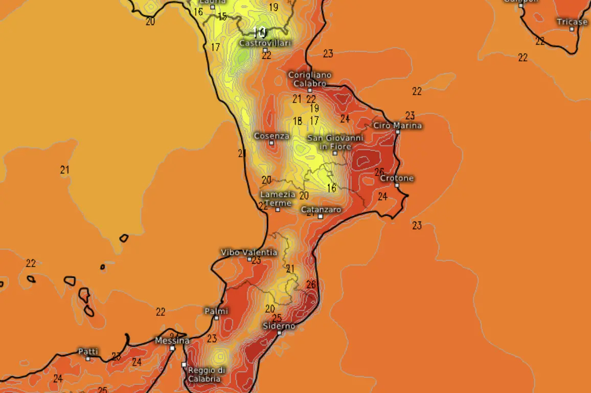Dopo il vento e la pioggia, la Calabria ritrova il sole: domenica di caldo anomalo prima del nuovo calo termico