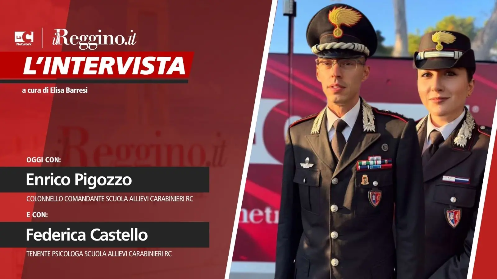 Il colonnello Pigozzo e la tenente Castello raccontano la missione formativa dei Carabinieri di domani\n