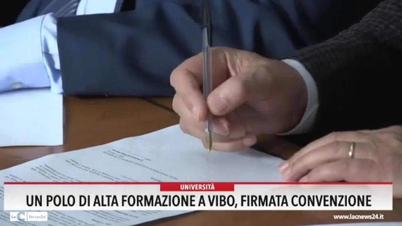 Un polo di alta formazione a Vibo, firmata convenzione
