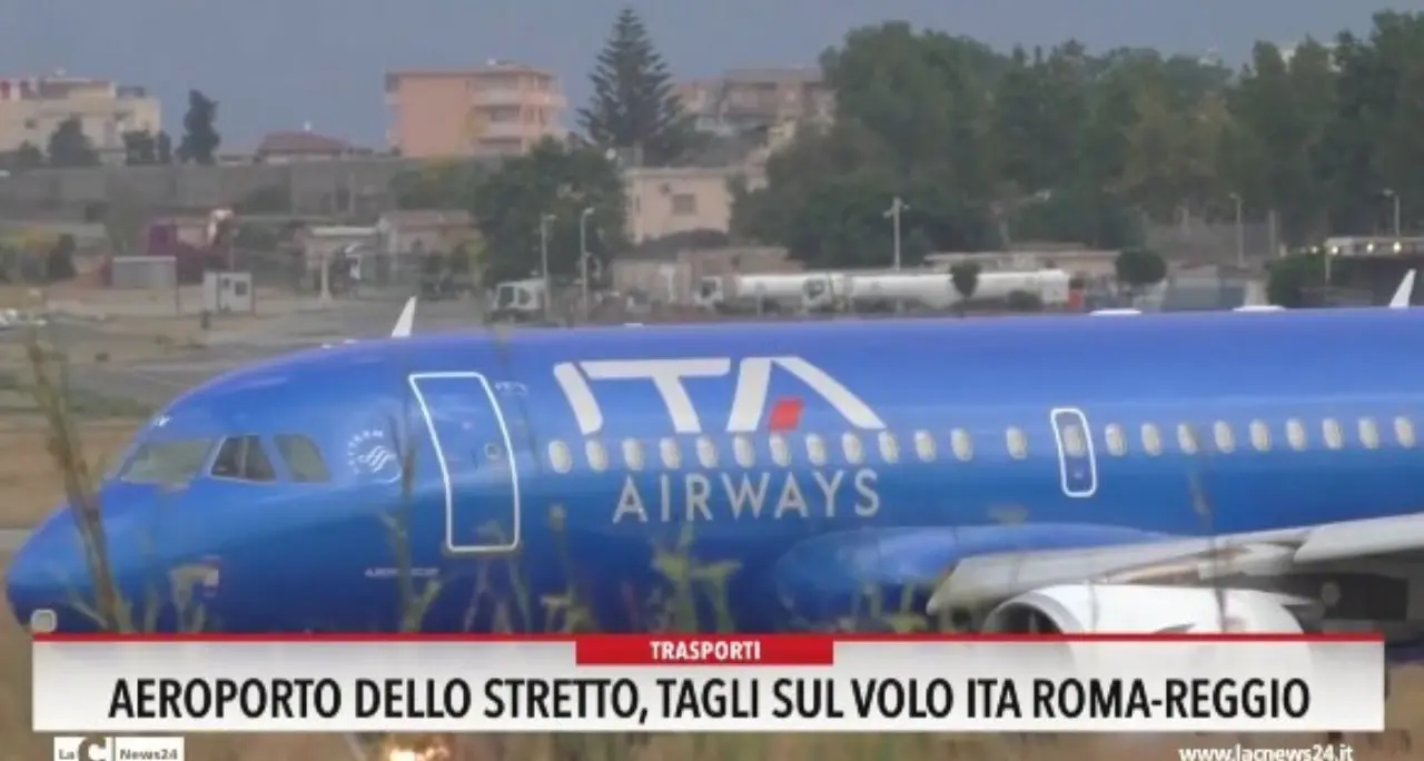 Aeroporto dello Stretto, tagli sul volo Ita Roma-Reggio