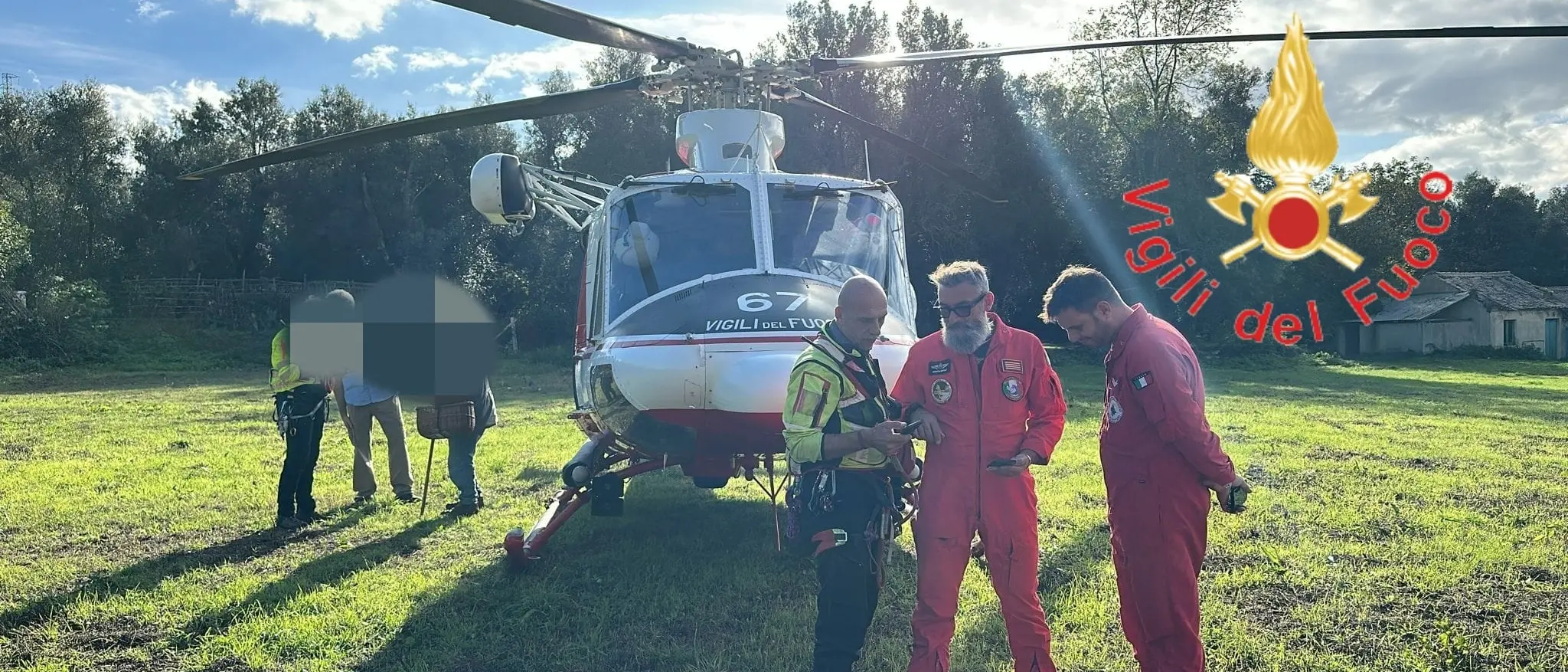 Cittanova, due escursionisti dispersi a Zomaro salvati dai Vigili del Fuoco con l’elicottero Drago VF 67\n