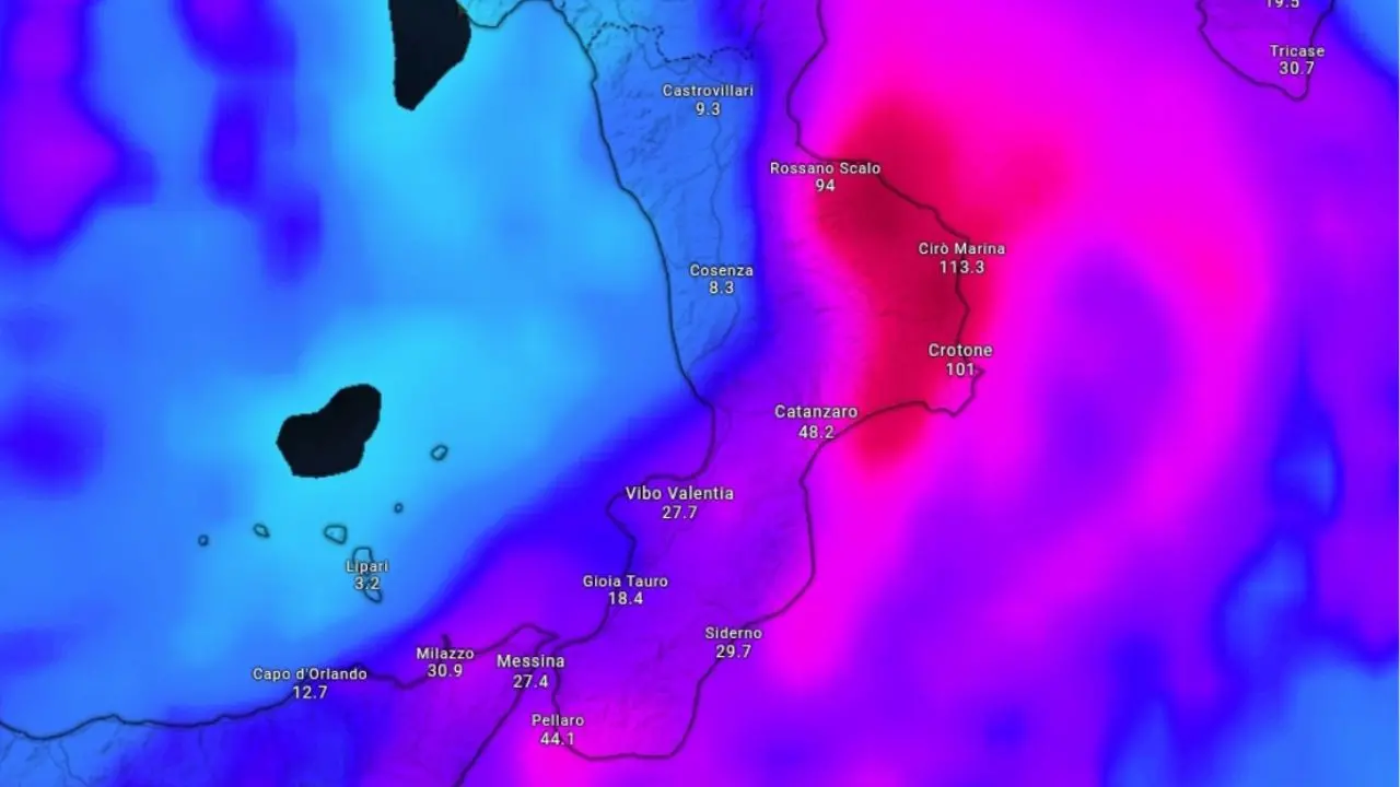 In Calabria maltempo… a metà: tornano i temporali ma solo sulla fascia jonica\n