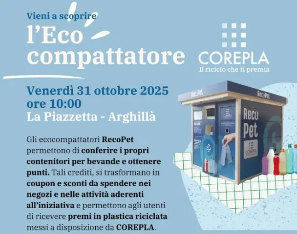 Arghillà, entra in funzione l’ecocompattatore con il progetto FATA\n