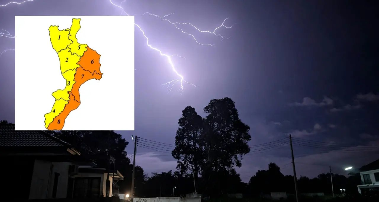 Maltempo in arrivo, allerta arancione domani su parte della Calabria: ecco le aree più colpite