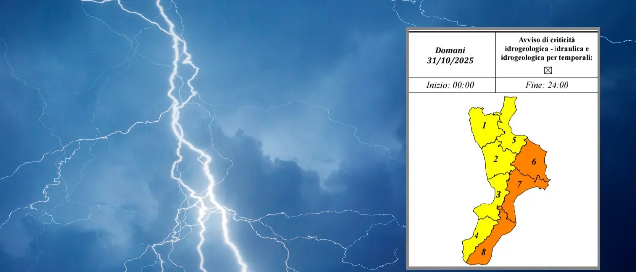 Maltempo, domani allerta arancione ma non nel Vibonese: i comuni interessati stanno già chiudendo le scuole\n