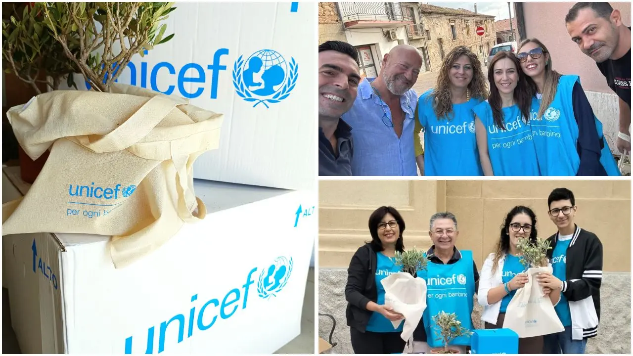 Campagna Unicef, volontari in piazza anche a Vibo per la raccolta fondi con la vendita di piantine di ulivo:\u00A0«Un aiuto concreto»\n