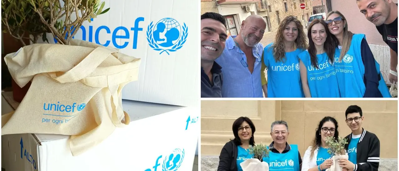 Campagna Unicef, volontari in piazza anche a Vibo per la raccolta fondi con la vendita di piantine di ulivo:\u00A0«Un aiuto concreto»\n