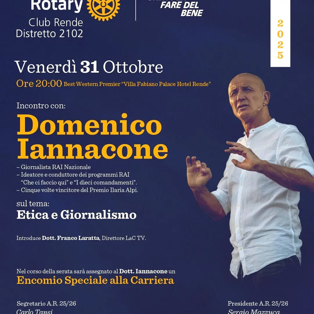 Domenico Iannacone a Rende: una lezione di etica e giornalismo