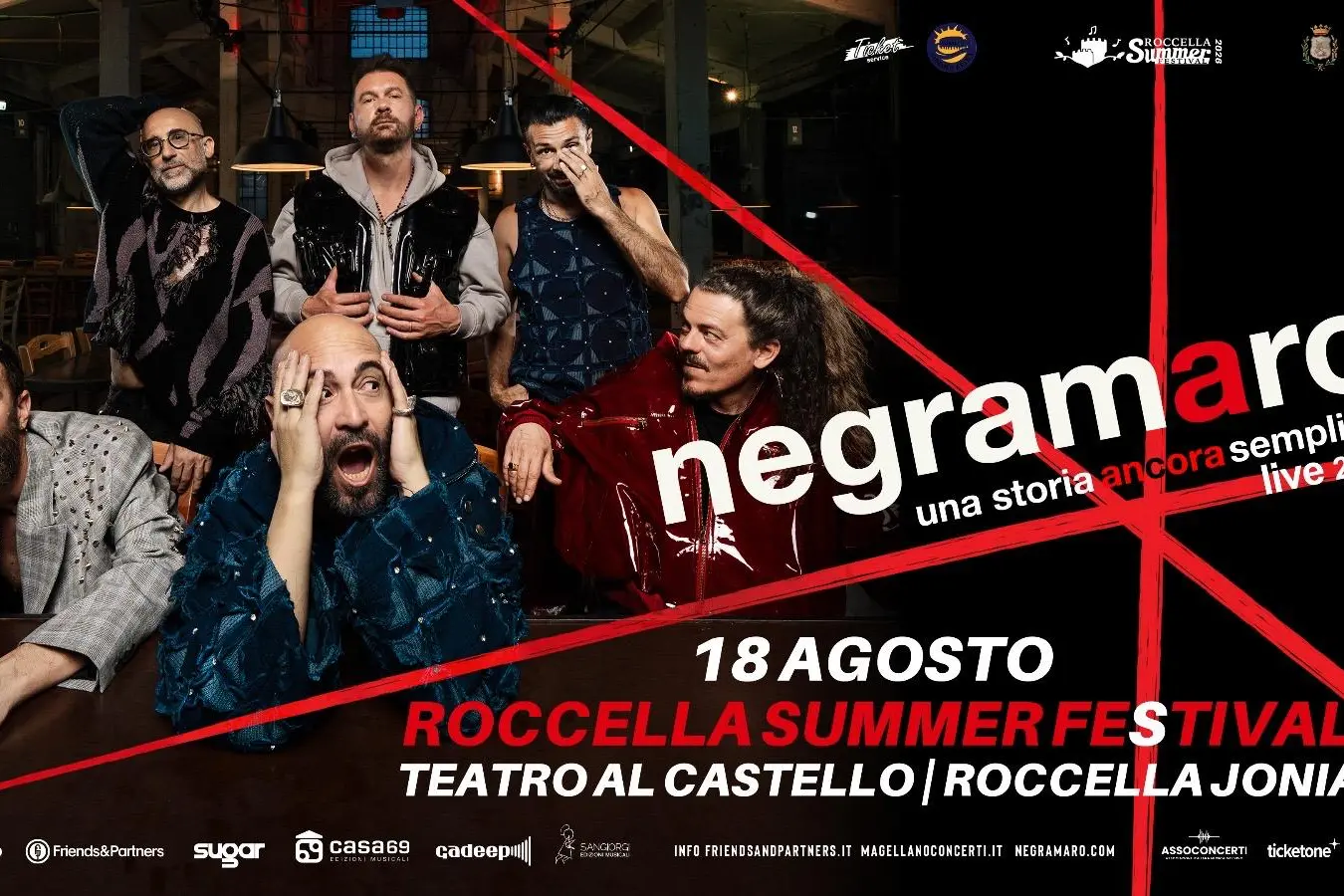 I Negramaro in Calabria: il nuovo tour “Una storia ancora semplice” fa tappa al Roccella Summer Festival\n