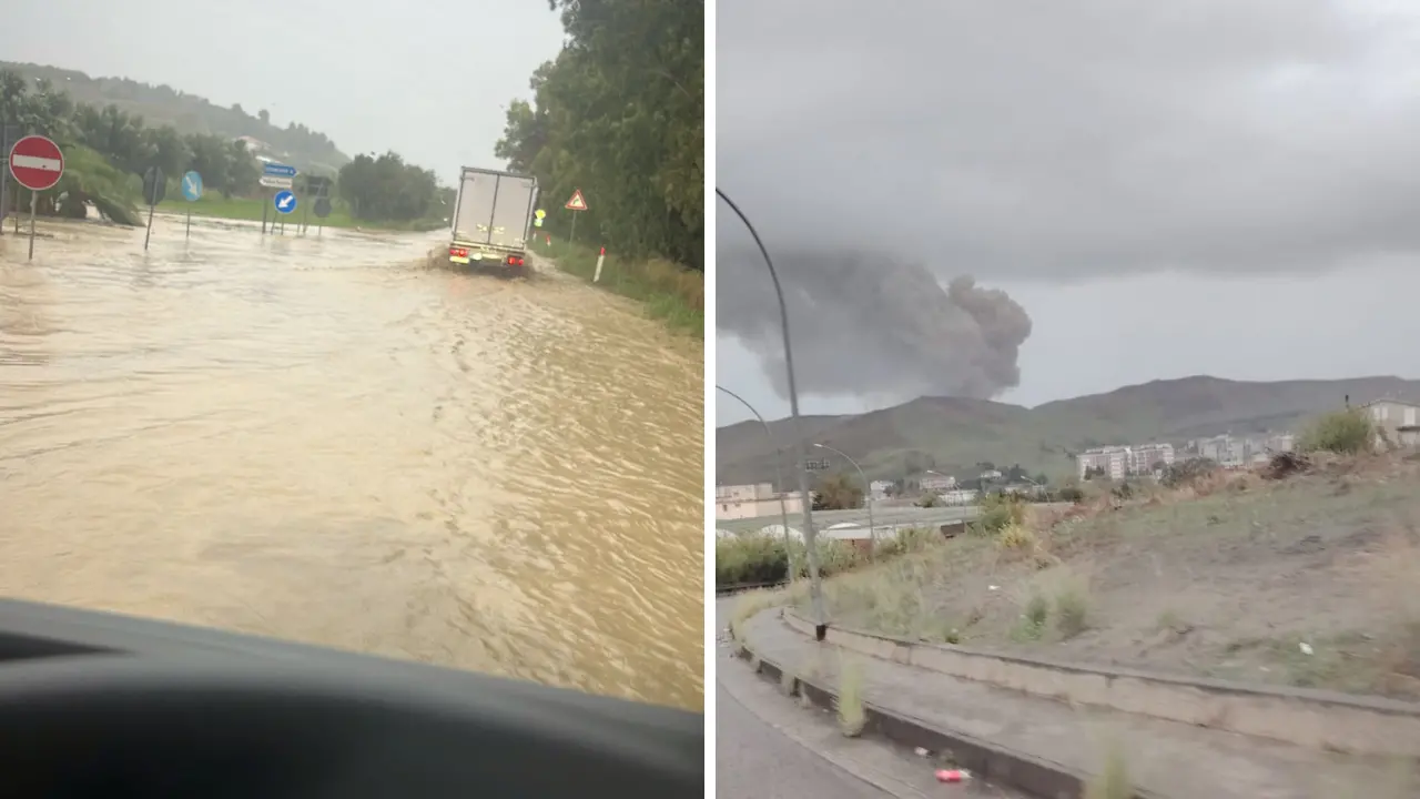 Il maltempo sferza la Calabria, nubifragi tra Catanzaro e Crotone. E un fulmine provoca un incendio a Germaneto\n
