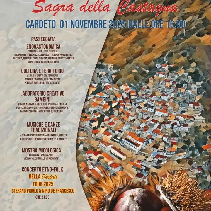 Cardeto celebra la XXV edizione della Sagra della Castagna\n