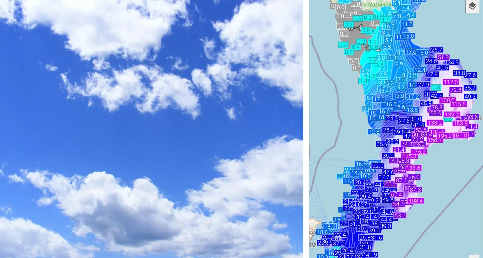 Dopo disagi e allagamenti il maltempo si allontana: weekend di cieli sereni su tutta la Calabria\n