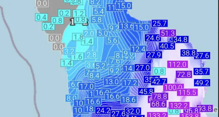 Calabria Jonica, un diluvio record: quasi 200 millimetri di pioggia in poche ore