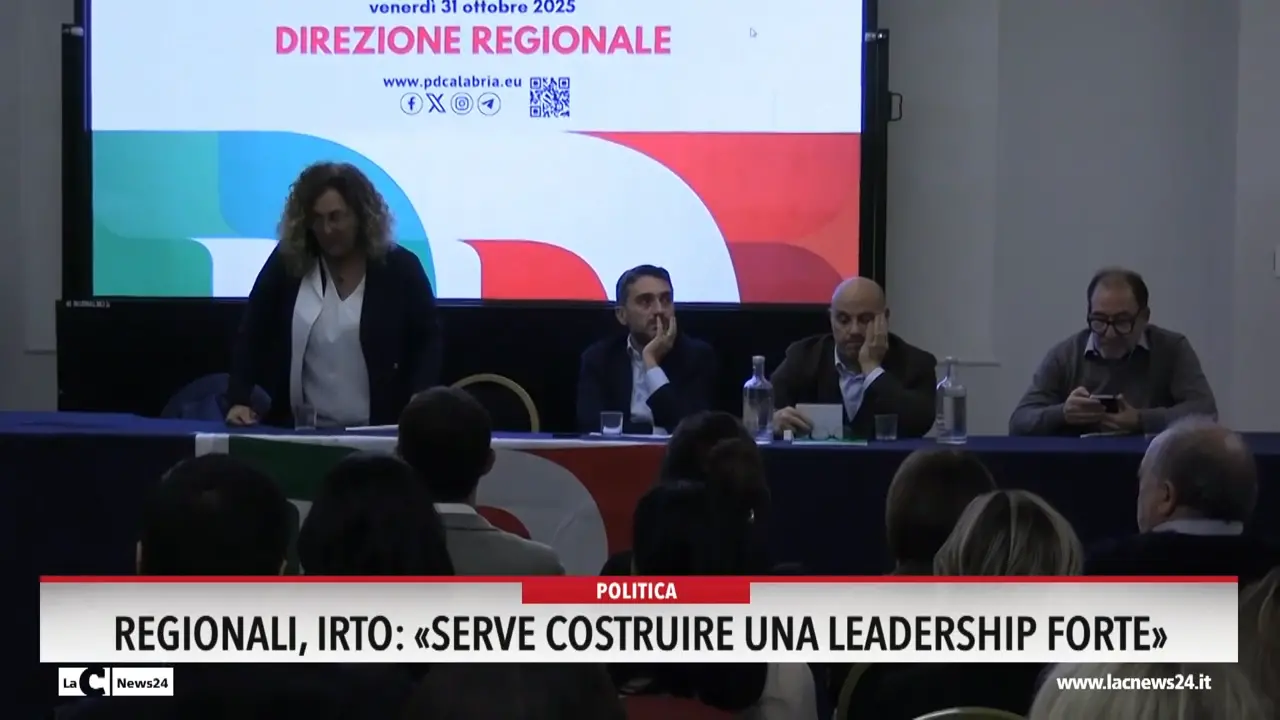 Regionali, Irto:  «Serve costruire una leadership forte»