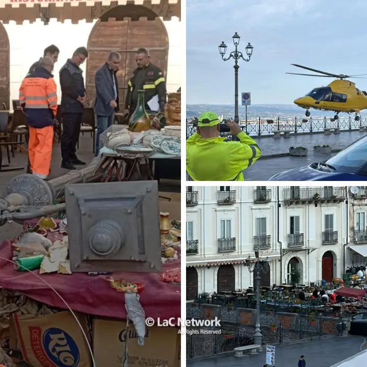Tragedia sfiorata a Pizzo, lampione cade e ferisce uomo alla testa: trasferito d’urgenza in elisoccorso in ospedale