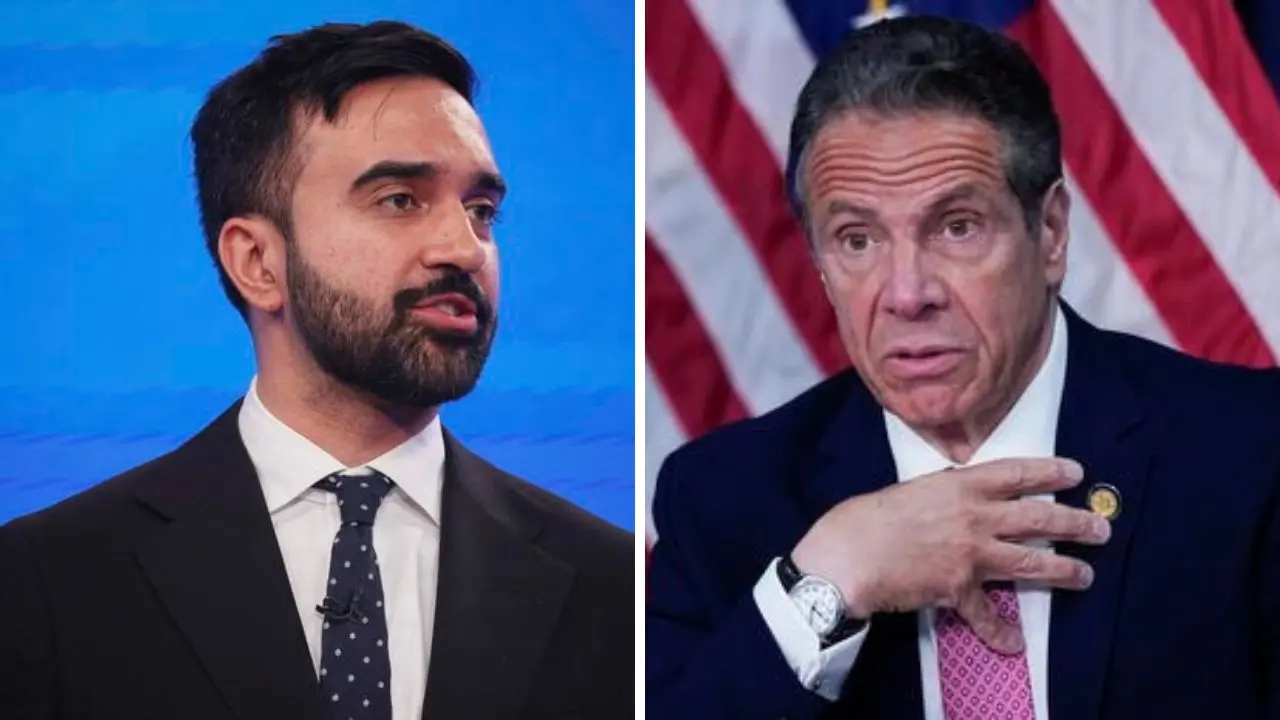 I due candidati Mamdani e Cuomo