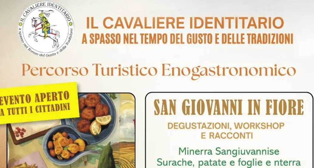 Nel Cosentino nasce il “Cavaliere identitario”: cibo e radici da riscoprire