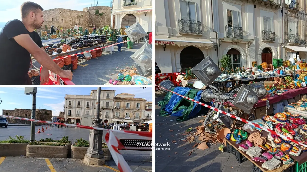 «Ho sentito un colpo, poi il sangue e le urla»: lampione si abbatte sulla testa di un artigiano a Pizzo, le testimonianze\n