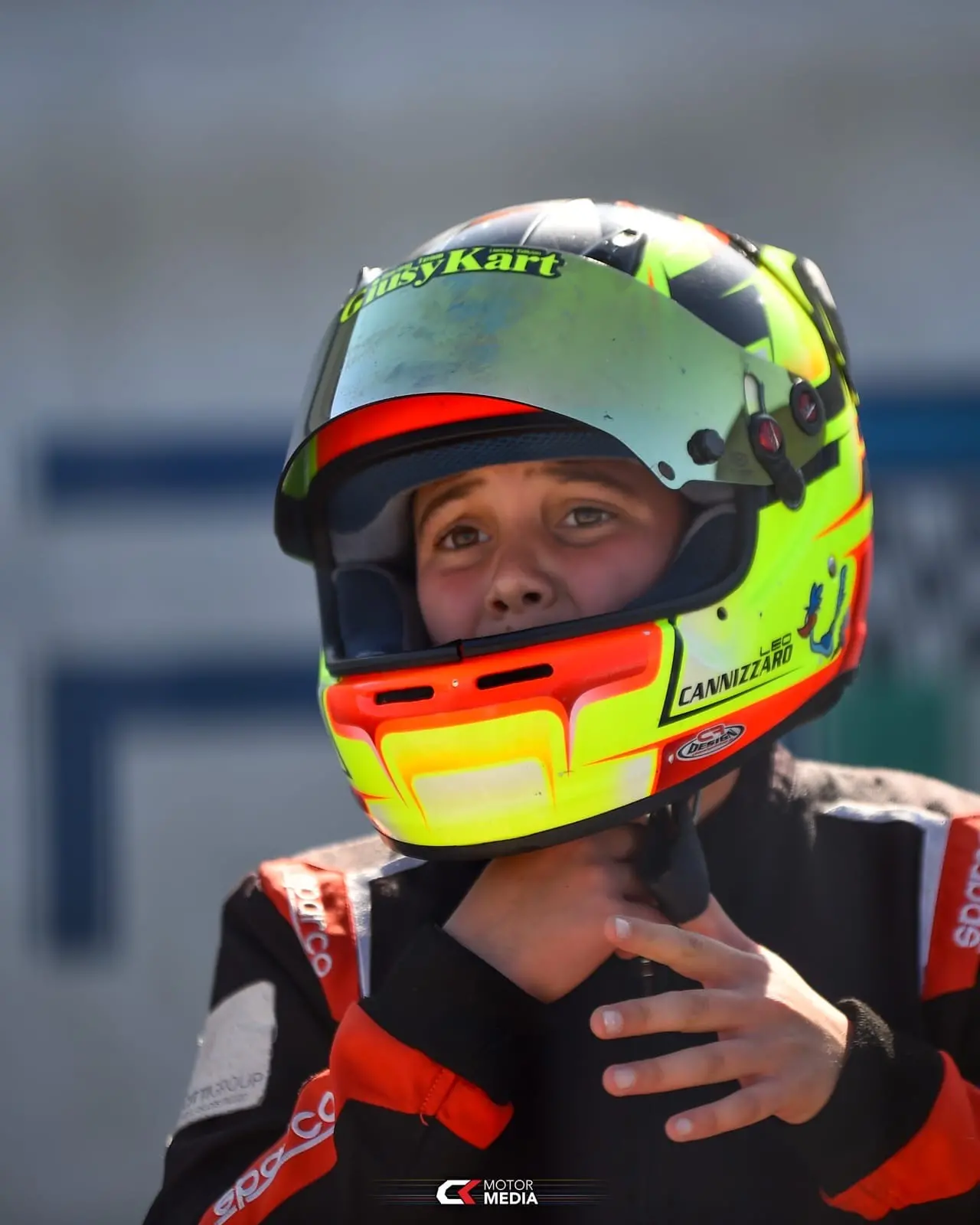 Il pilota Leopoldo Cannizaro da Sinopoli alla\u00A0Coppa dei Campioni di karting\n