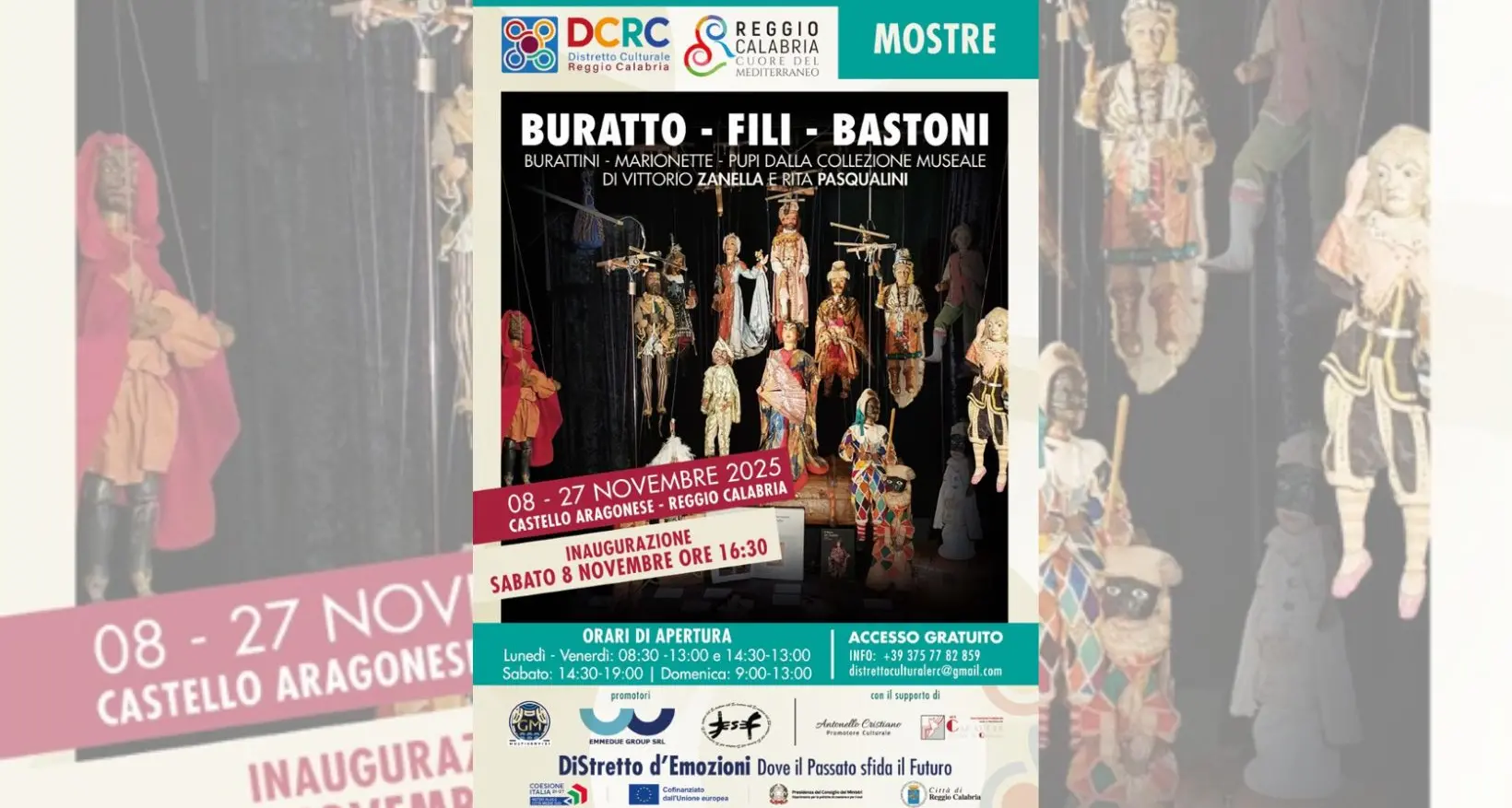 L’incanto dei burattini, delle marionette e dei pupi al Castello Aragonese di Reggio Calabria\n