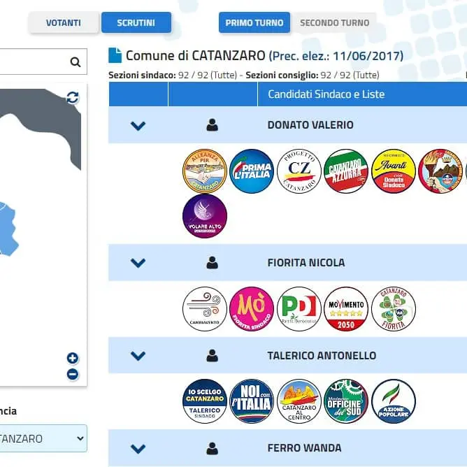 Elezioni: le preferenze definitive per i candidati a sindaco