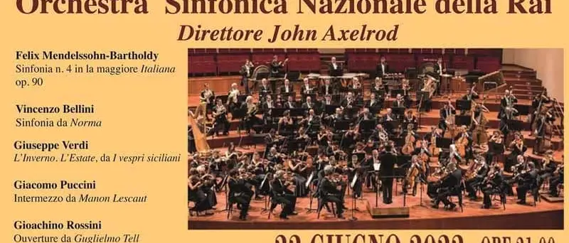 Concerto speciale fuori stagione con l'orchestra sinfonica Rai