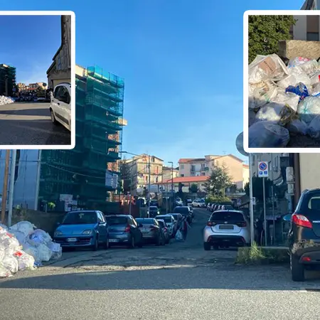 Differenziata, lo sconcio davanti al Mater Domini (ex Villa Bianca)