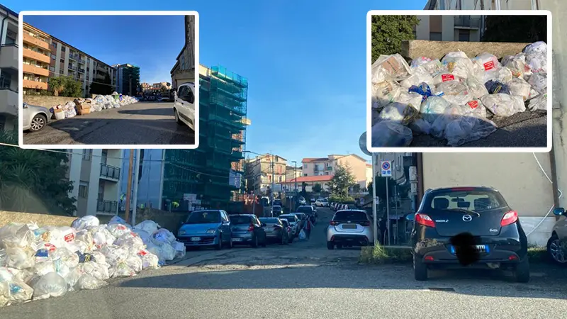 Differenziata, lo sconcio davanti al Mater Domini (ex Villa Bianca)