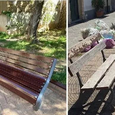 Panchine nuove su Corso Mazzini, altre da sostituire a Lido
