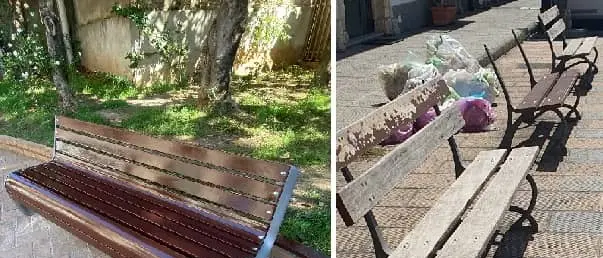 Panchine nuove su Corso Mazzini, altre da sostituire a Lido