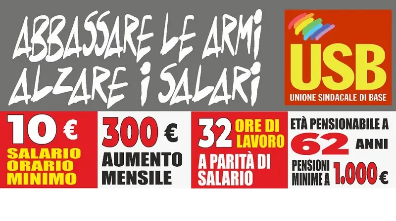 Sfruttamento e sottopaga: sciopero USB in piazza Prefettura