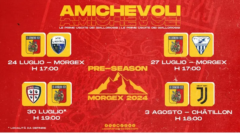 Us: amichevoli con Vallorco, Chisola, Cagliari e Juventus Next Gen