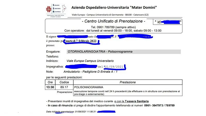Sanità, esame otorino al Policlinico? \"Prego, venga nel 2023\"