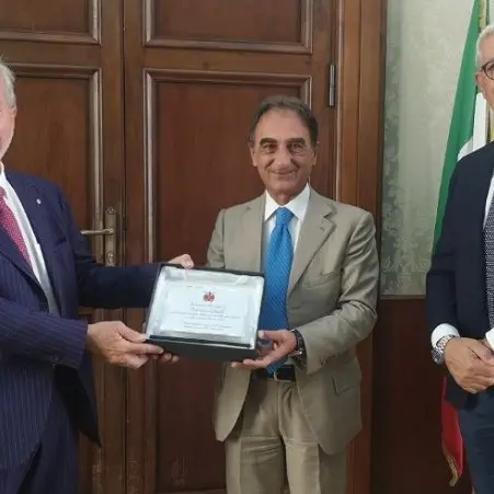 Presidente Lega Pro Ghirelli, ricevuto dal sindaco Abramo