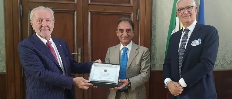 Presidente Lega Pro Ghirelli, ricevuto dal sindaco Abramo