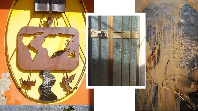 Gagliano, murales don Piraino rovinati: vandalismo o setta? - VIDEO