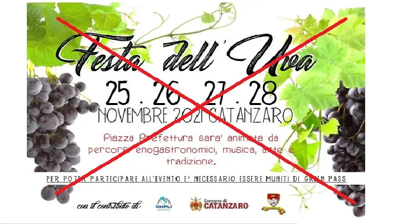 Troppa burocrazia e mancanza di amore: salta la Festa dell'Uva 2021