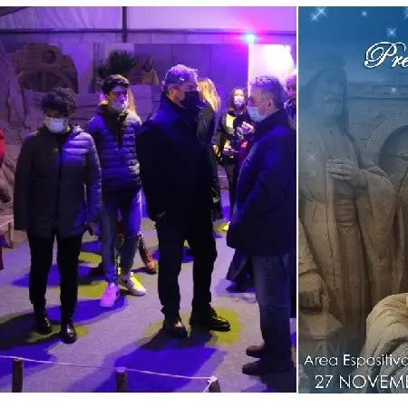 Presepe di sabbia, inaugurato a Borgia il più grande del sud Italia