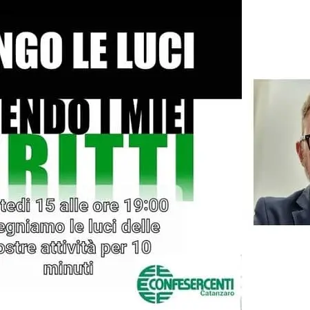 Flash mob Confesercenti, 10 minuti senza luci contro i rincari