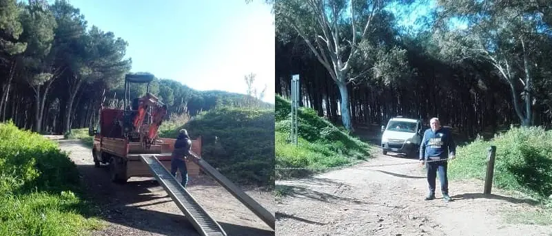 Ripristinato impedimento passaggio auto alle Dune di Giovino