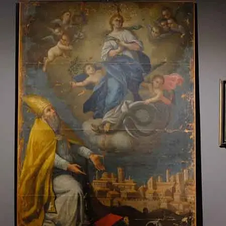 Il \"S. Vitaliano\" di Alfi esposto prima del restauro