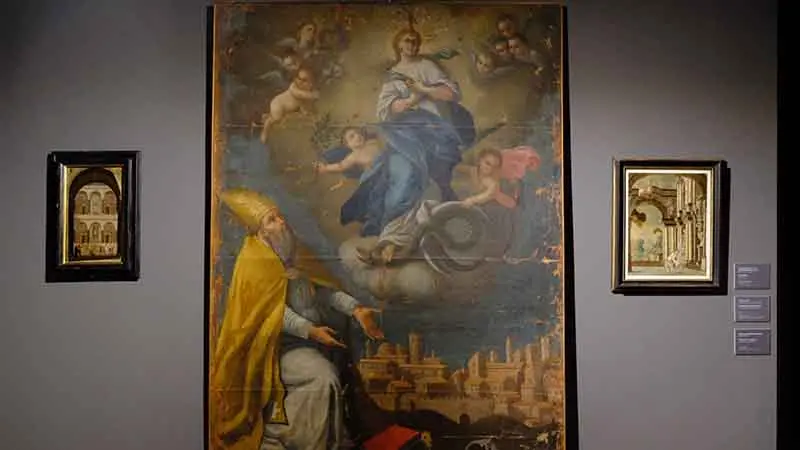 Il \"S. Vitaliano\" di Alfi esposto prima del restauro