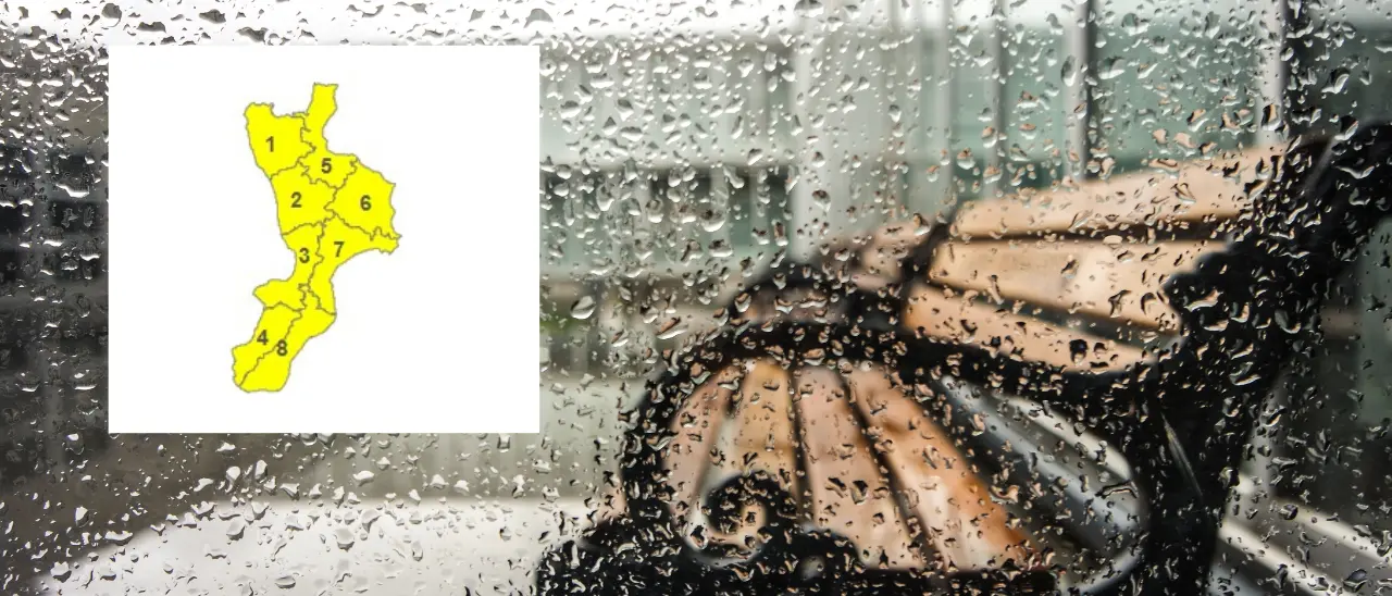 In arrivo piogge e temporali al Sud, domani allerta meteo gialla in Calabria e in altre 6 regioni