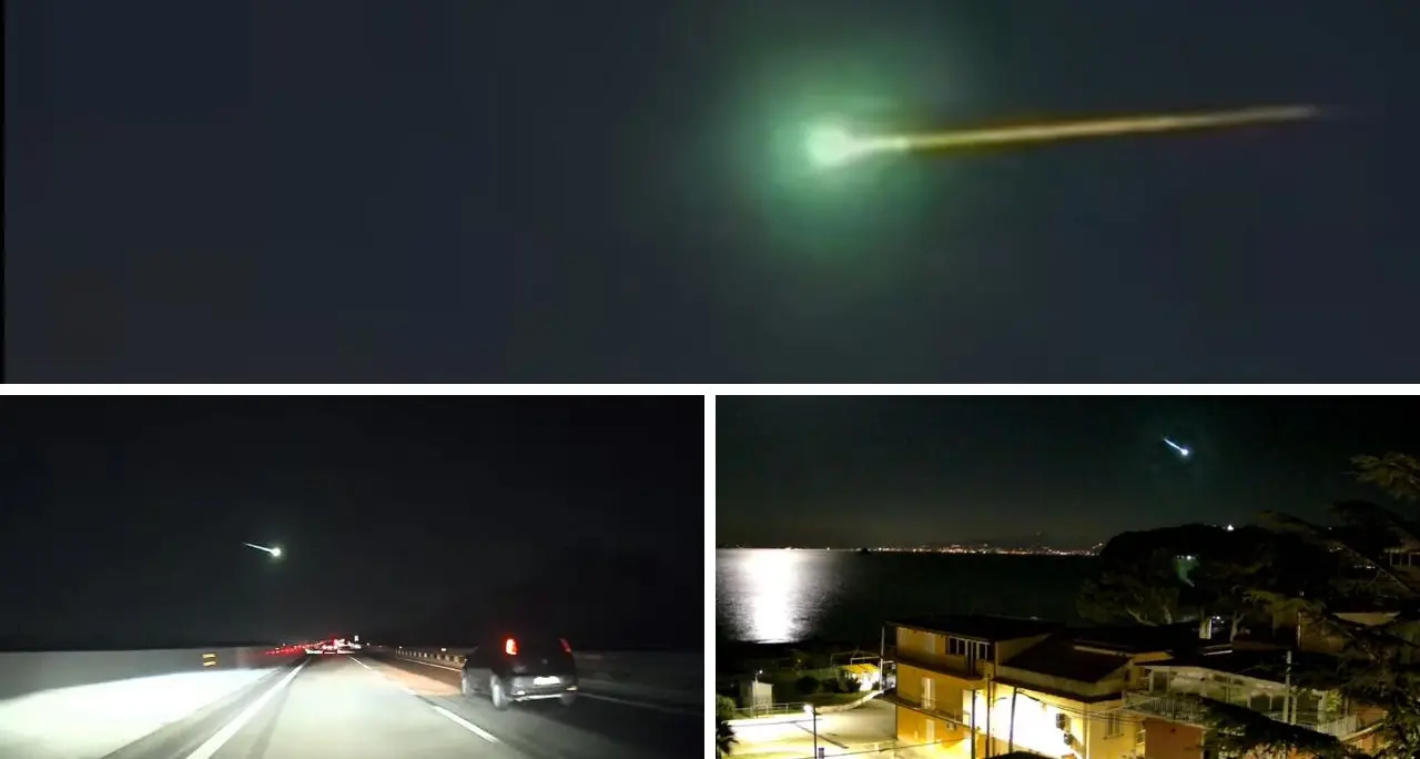 Un bolide illumina i cieli della Calabria: la spettacolare meteora è stata vista in tutto il Sud