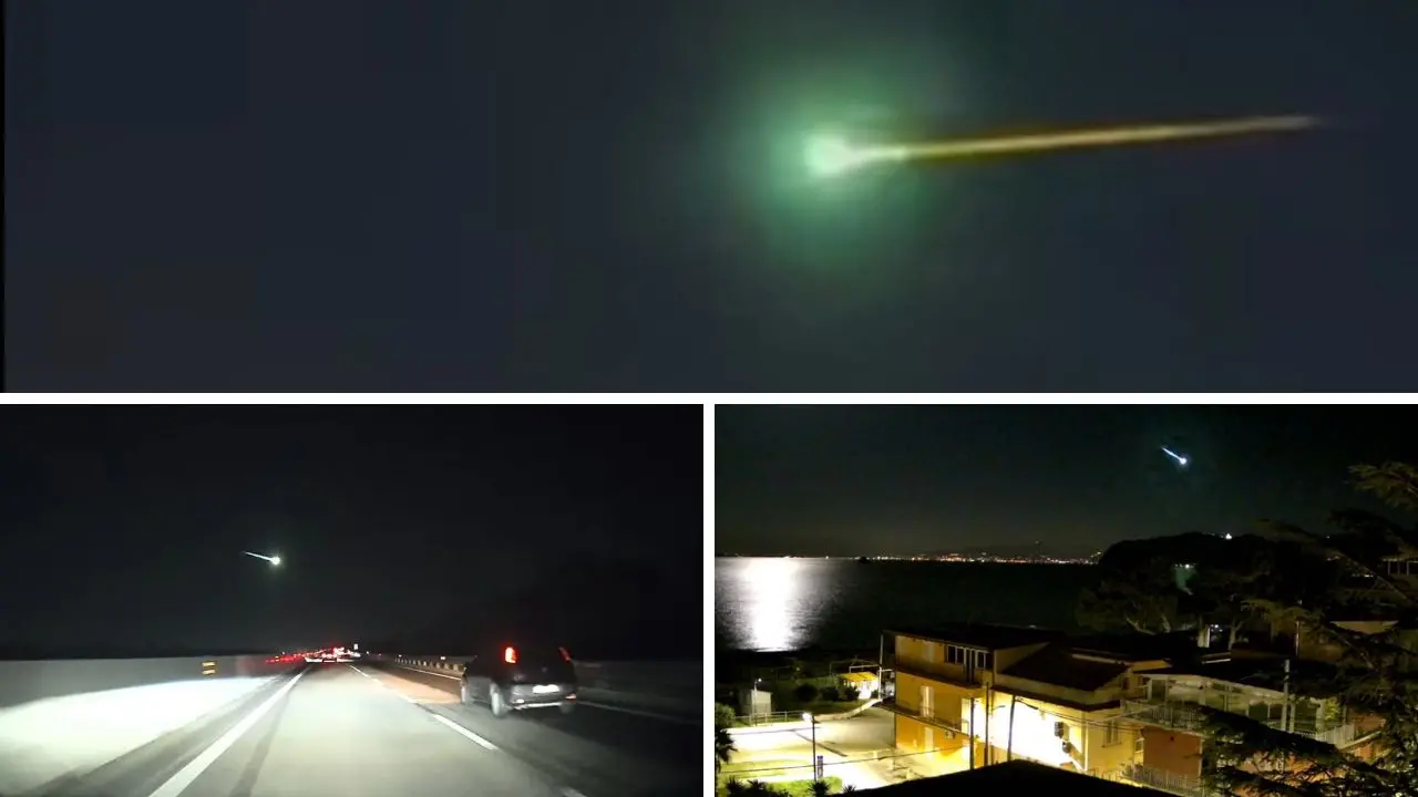 Un bolide illumina i cieli della Calabria: la spettacolare meteora è stata vista in tutto il Sud\n