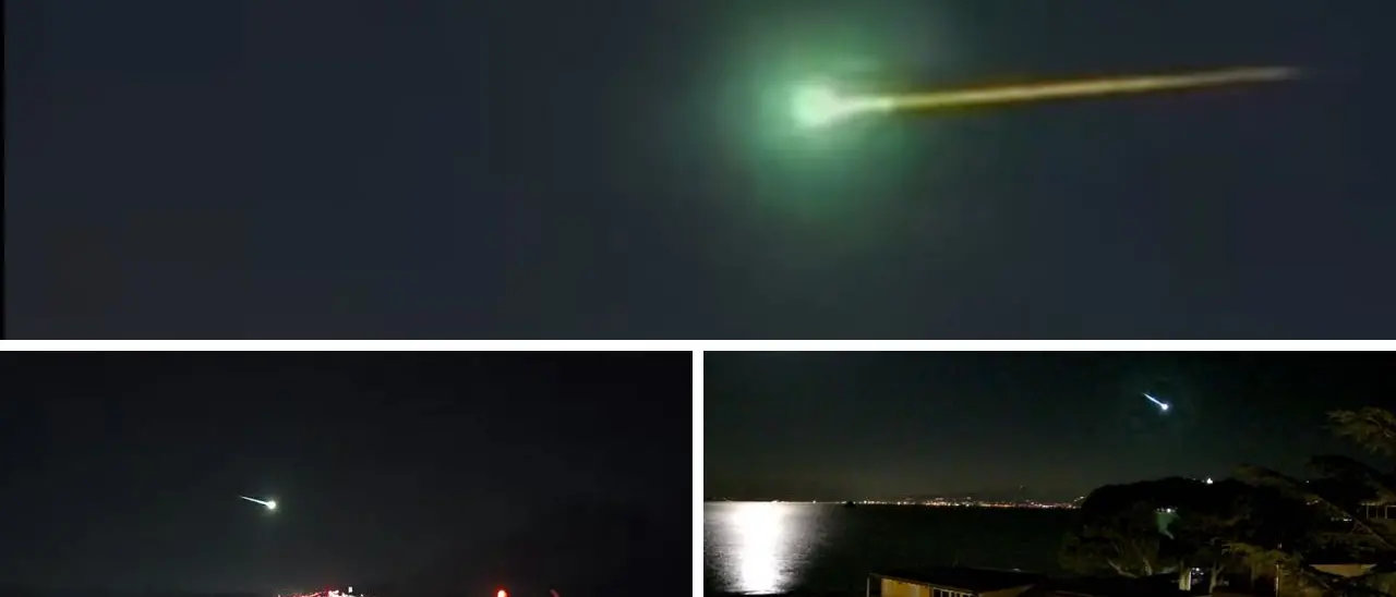 Un bolide illumina i cieli della Calabria: la spettacolare meteora è stata vista in tutto il Sud\n