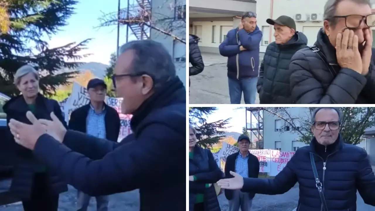 Pazienti dializzati in lacrime davanti all’ospedale\u00A0di Serra: «Macchinari da milioni ma non possiamo curarci qui»\n